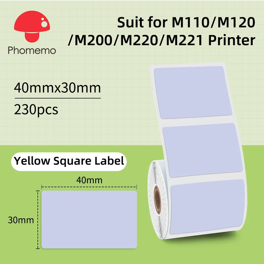 Wasserdichte Etiktten für Phomemo M110 Label Maker – Mini Etikettendrucker Bluetooth (nur Etiktten)