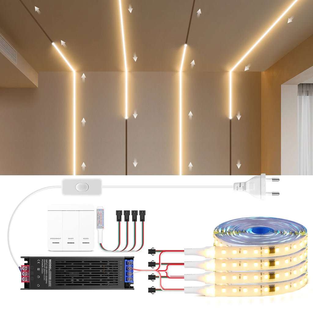 WS2811 LED Streifen 24V – adressierbar, 120 LEDs/m, Lauflichteffekte, 5m/10m Set