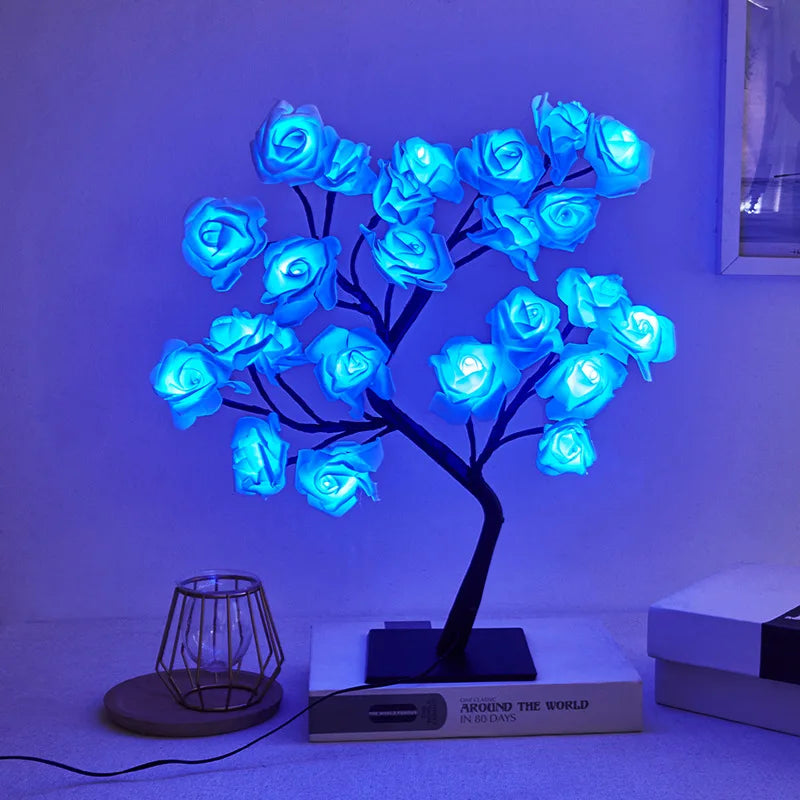 LED Rosen Lampe – USB Deko Licht für Schlafzimmer & Geschenk