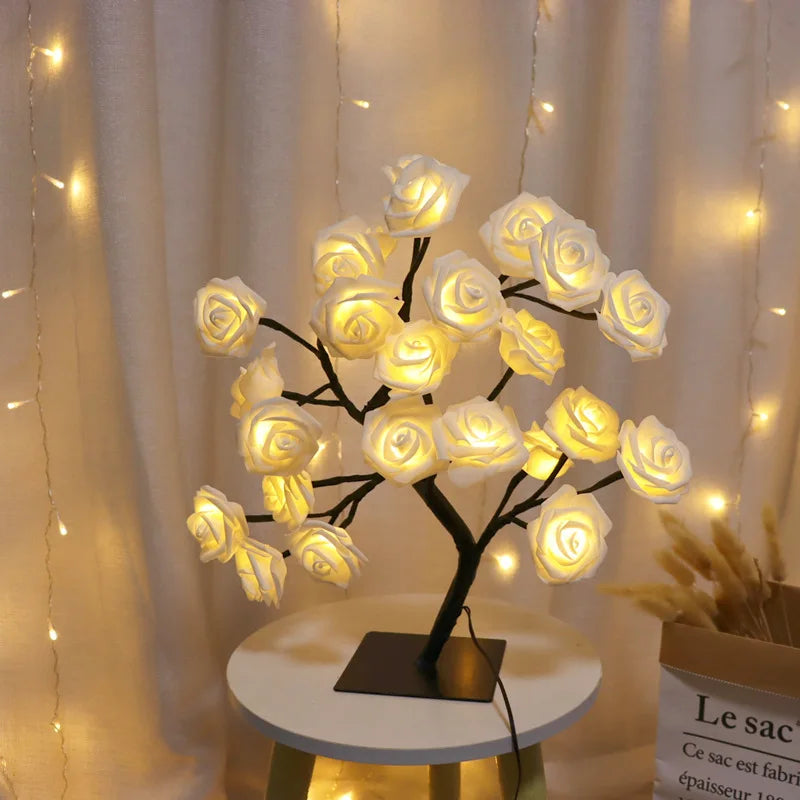 LED Rosen Lampe – USB Deko Licht für Schlafzimmer & Geschenk