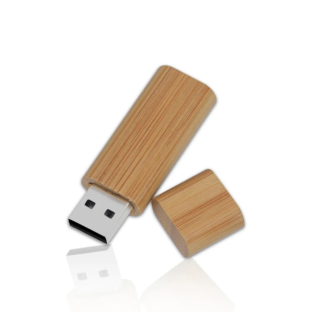 Holz USB Stick mit Box – 4GB–128GB, USB 2.0, Geschenk Speicherstick