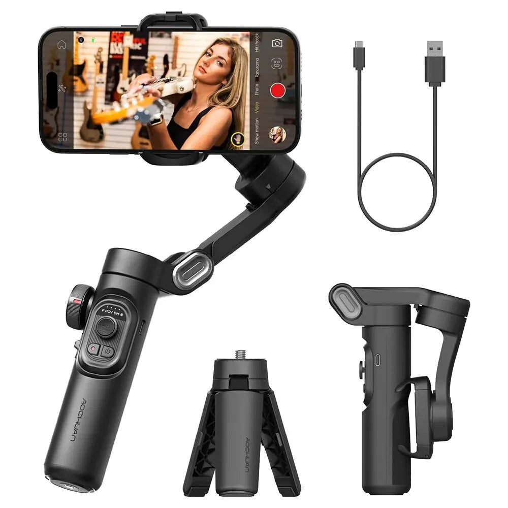 AOCHUAN SmartXE Gimbal – 3-Achsen Smartphone Stabilizer mit AI Tracking