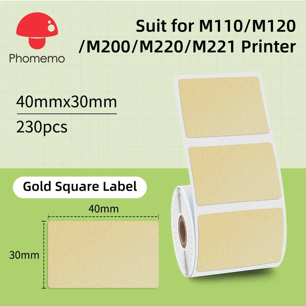 Wasserdichte Etiktten für Phomemo M110 Label Maker – Mini Etikettendrucker Bluetooth (nur Etiktten)
