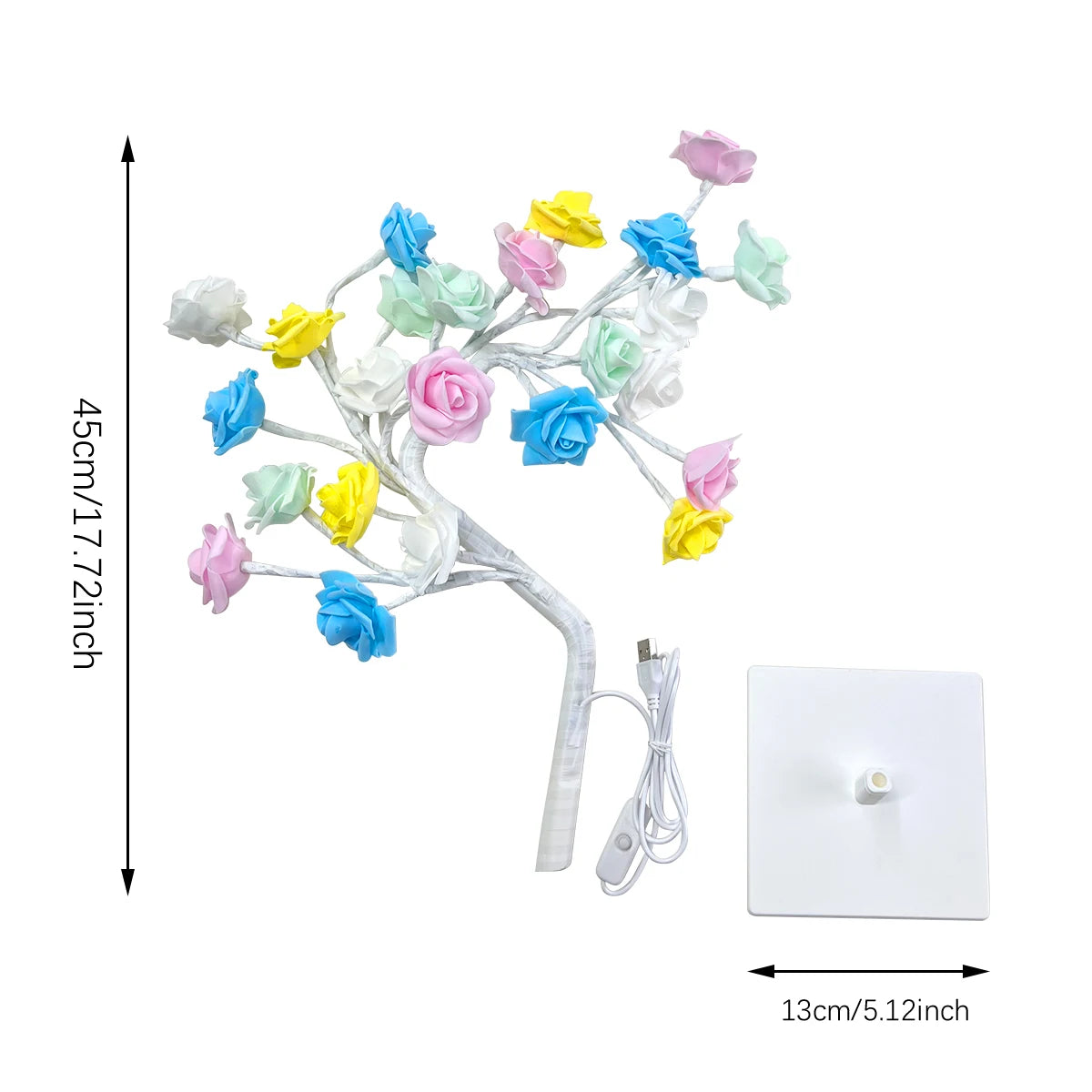 LED Rosen Lampe – USB Deko Licht für Schlafzimmer & Geschenk