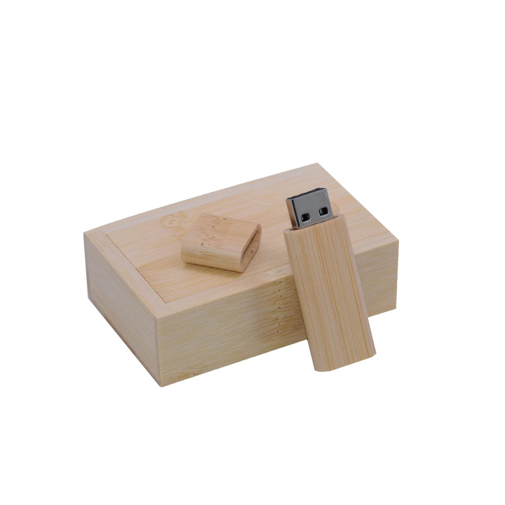 Holz USB Stick mit Box – 4GB–128GB, USB 2.0, Geschenk Speicherstick