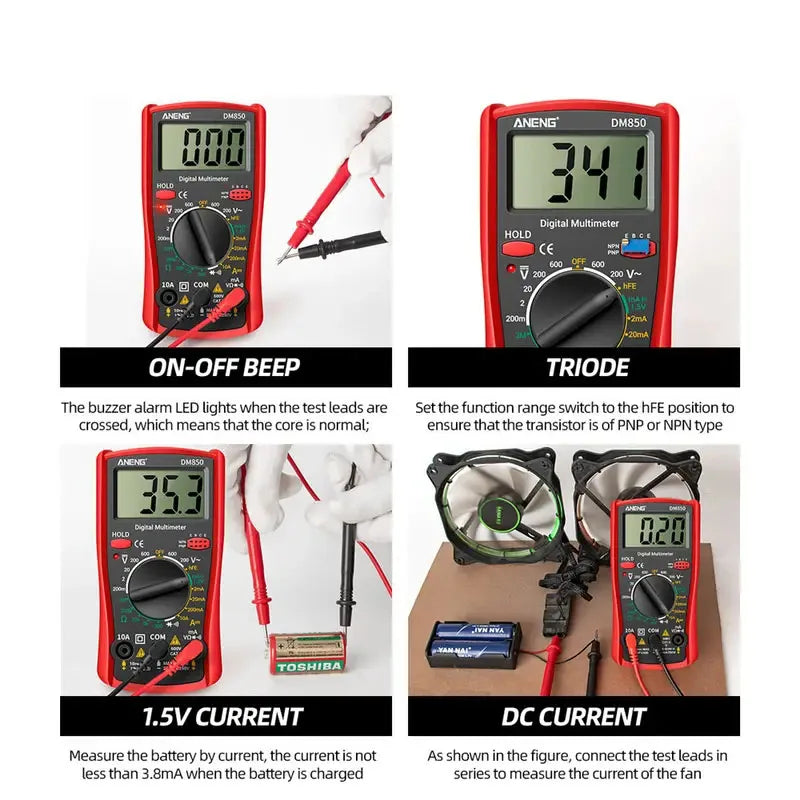 DM850 Multimeter – Digitaler Spannungs- & Stromtester