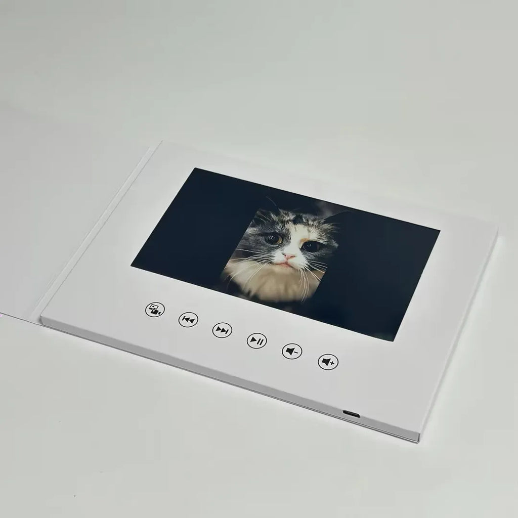 Video Grußkarte mit Display – 7 Zoll LCD, 4GB Speicher, personalisierbar