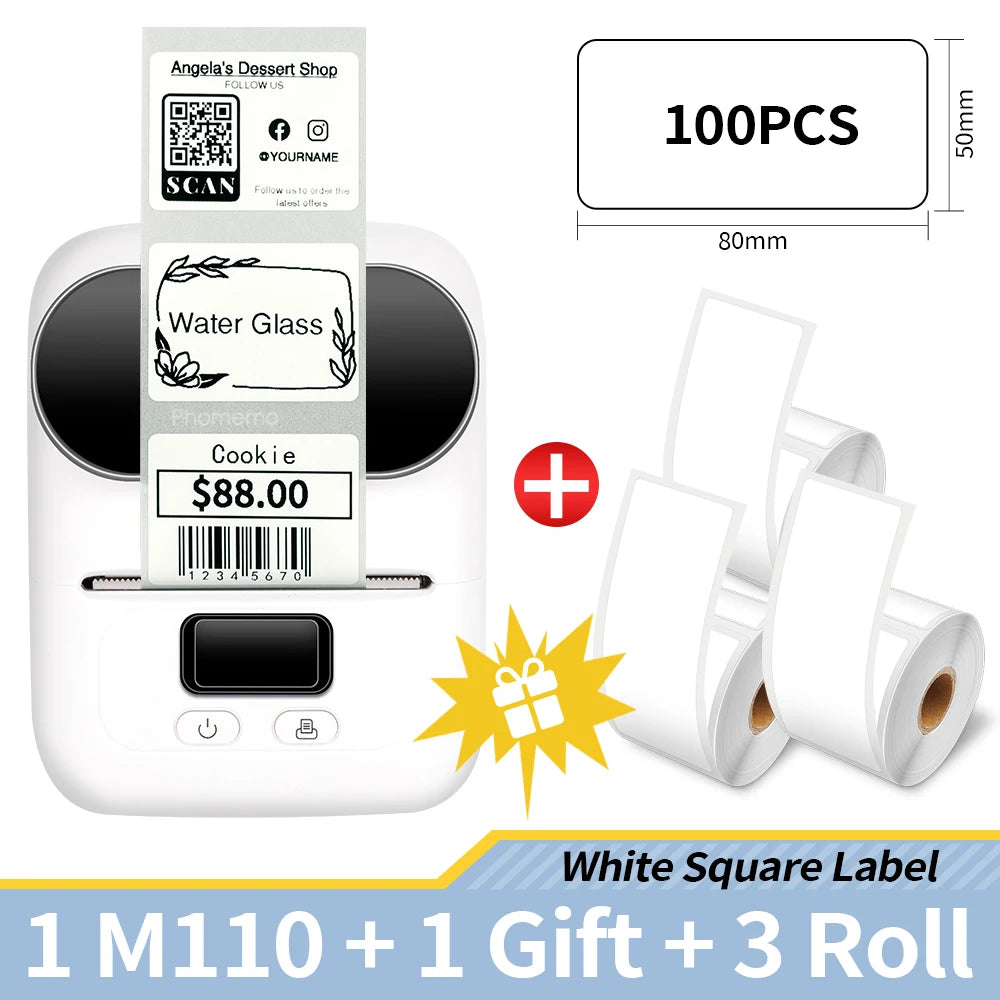 Phomemo M110 Label Maker – Mini Etikettendrucker Bluetooth