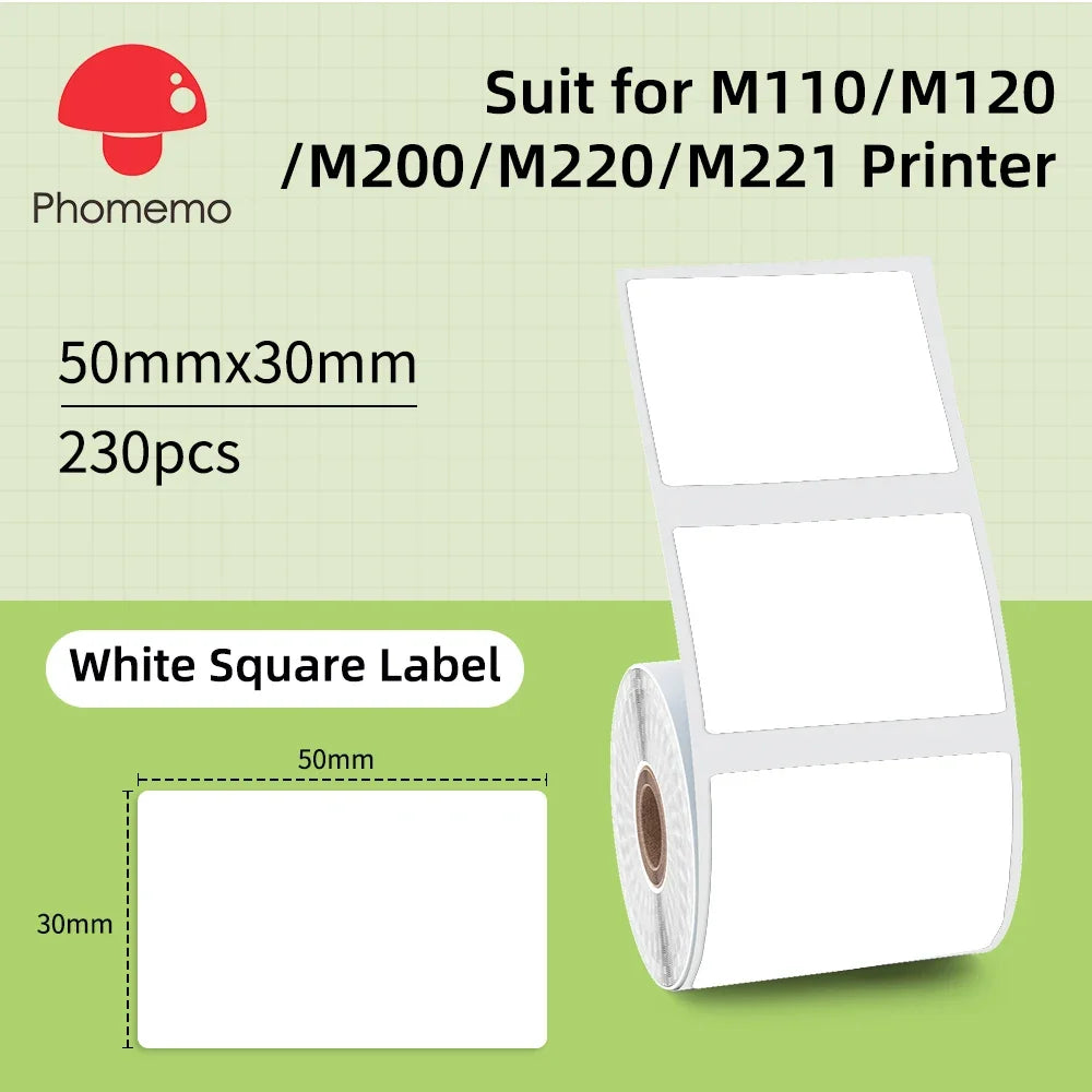 Wasserdichte Etiktten für Phomemo M110 Label Maker – Mini Etikettendrucker Bluetooth (nur Etiktten)