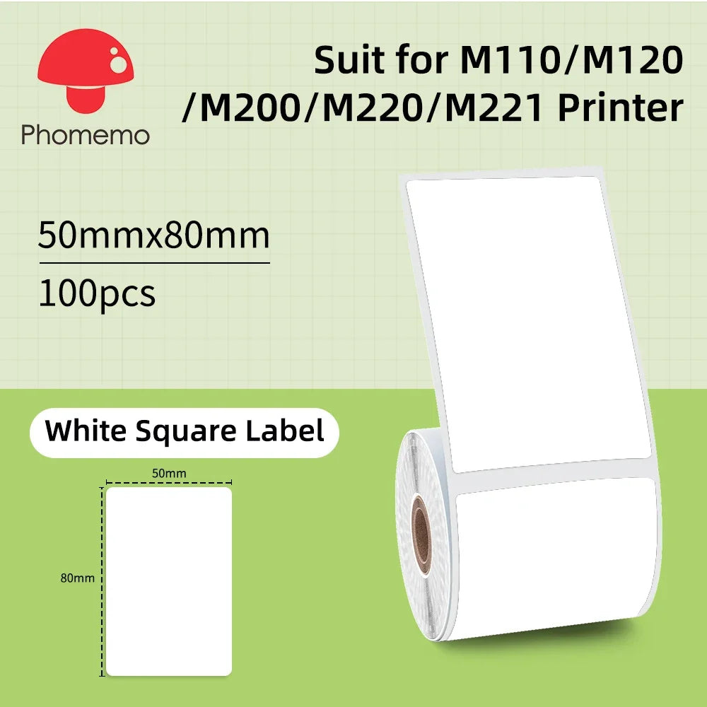 Wasserdichte Etiktten für Phomemo M110 Label Maker – Mini Etikettendrucker Bluetooth (nur Etiktten)