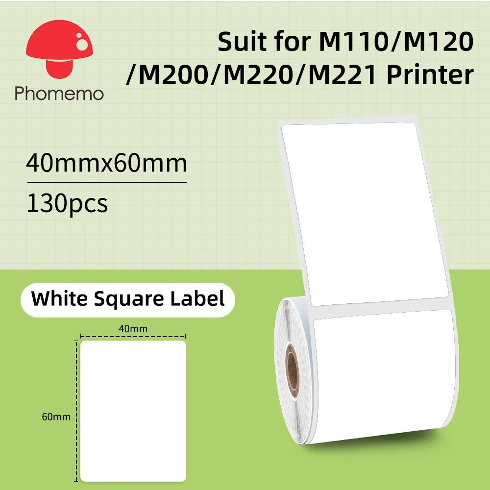 Wasserdichte Etiktten für Phomemo M110 Label Maker – Mini Etikettendrucker Bluetooth (nur Etiktten)